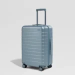 Sert Tek Fermuar Büyük El Valizi - Arktik Mavi