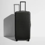 Sert Tek Fermuarlı Ultra Büyük Valiz - Jet Siyahı