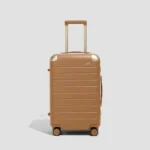 Aliminyum Kenarlı Orta Boy Valiz - Konyak Kahvesi