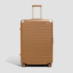 Aliminyum Kenarlı Büyük Boy Valiz - Konyak Kahvesi