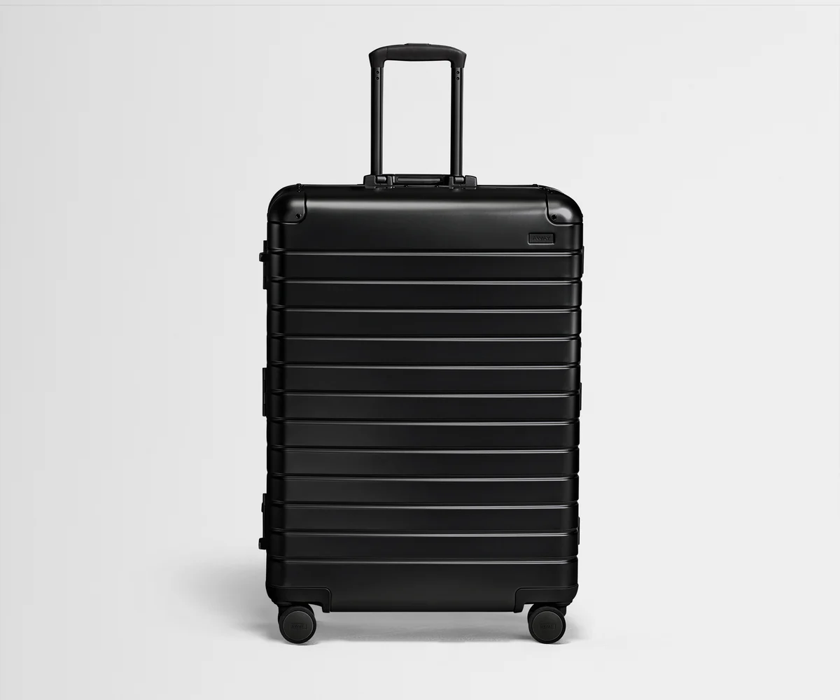 Aliminyum Gövdeli Büyük Valiz - Oniks Siyahı