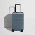 Sert Çift Fermuarlı Orta Boy Valiz - Sahil Mavisi
