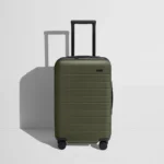 Sert Çift Fermuarlı Küçük El Valizi - Zeytin Yeşili