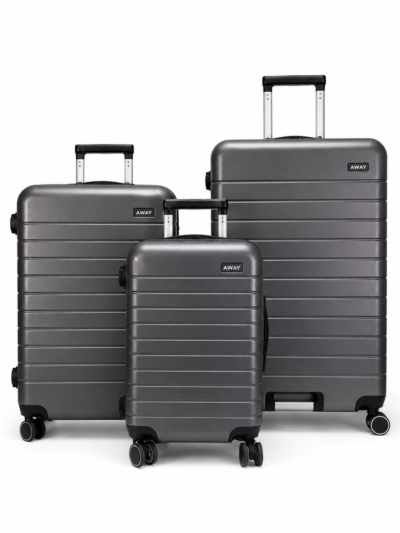 Away Prime Model 3'lü Kabin Boy + Orta Boy + Büyük Boy Antrasit Seti