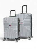 Away Quell Model 2'li Orta Boy + Büyük Boy Gümüş Valiz Seti
