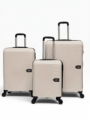 Away Çizgili Model 3'lü Kabin Boy + Orta Boy + Büyük Boy Taş Valiz Seti