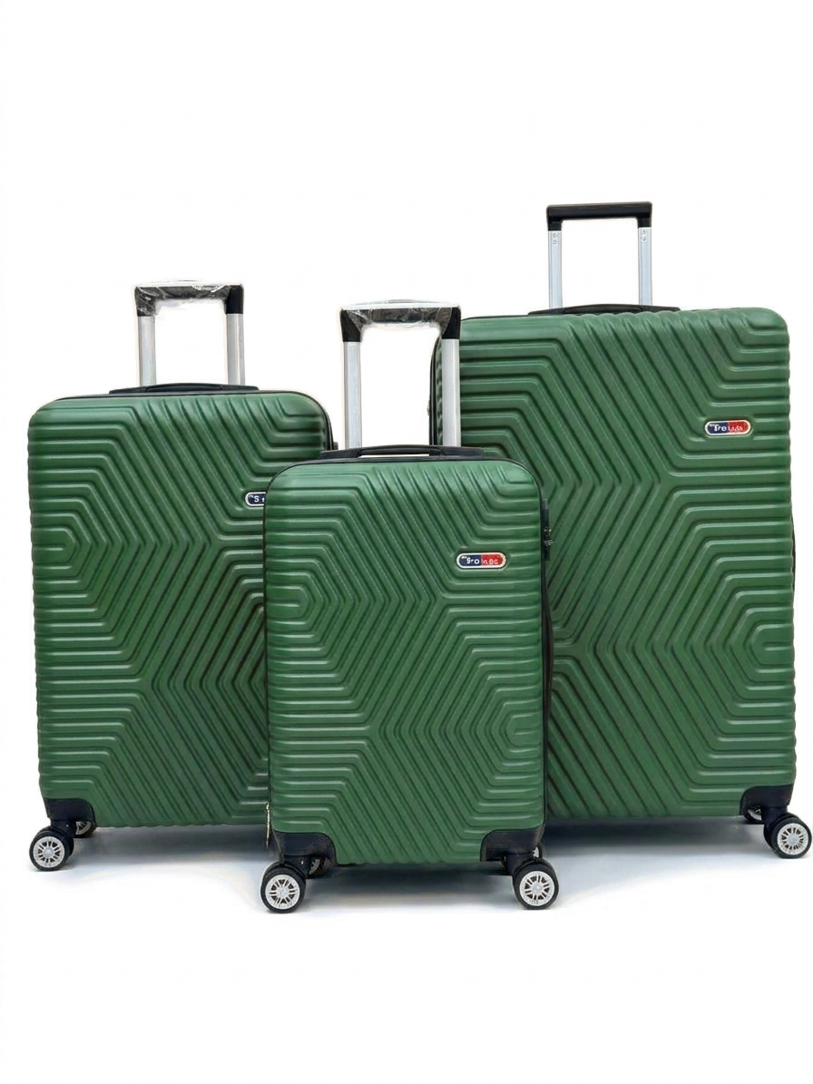 Away DC Model 3'lü Kabin Boy + Orta Boy + Büyük Boy Haki Yeşili Valiz Seti