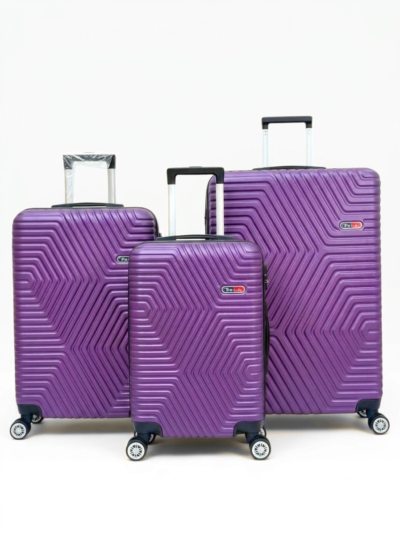 Away DC Model 3'lü Kabin Boy + Orta Boy + Büyük Boy Mor Valiz Seti