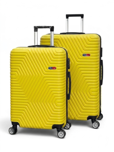 Away DC Model 2'li Orta Boy + Büyük Boy Sarı Valiz Seti
