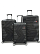 Away DC Model 3'lü Kabin Boy + Orta Boy + Büyük Boy Siyah Valiz Seti