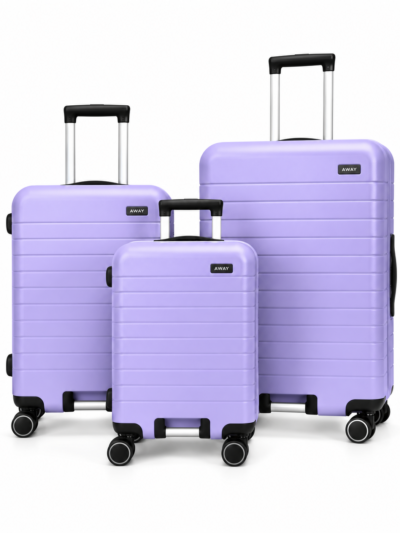 Away Prime Model 3'lü Kabin Boy + Orta Boy + Büyük Boy Lavanta Moru Seti