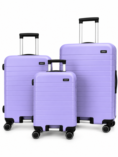 Away Prime Model 3'lü Kabin Boy + Orta Boy + Büyük Boy Lavanta Moru Seti